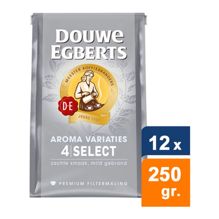 Douwe Egberts - Select (4) Gemahlener kaffee - 12x 250g