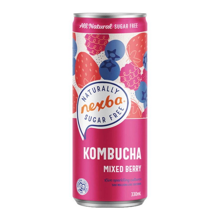 Nexba – Kombucha Mixed Berry – Dose – 12 x 33 cl