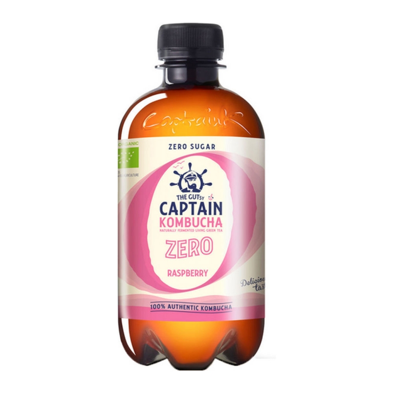 The Gutsy Captain – Kombucha Zero Himbeere – Bio – 12 x 400 ml
