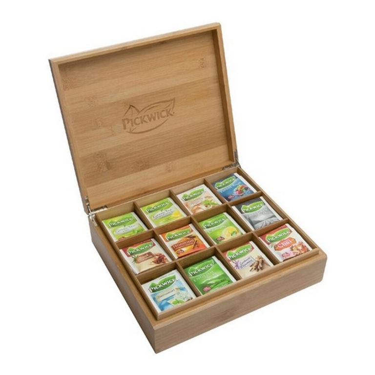 Pickwick - Professional Theekist Bamboe 12-vaks - Per stuk