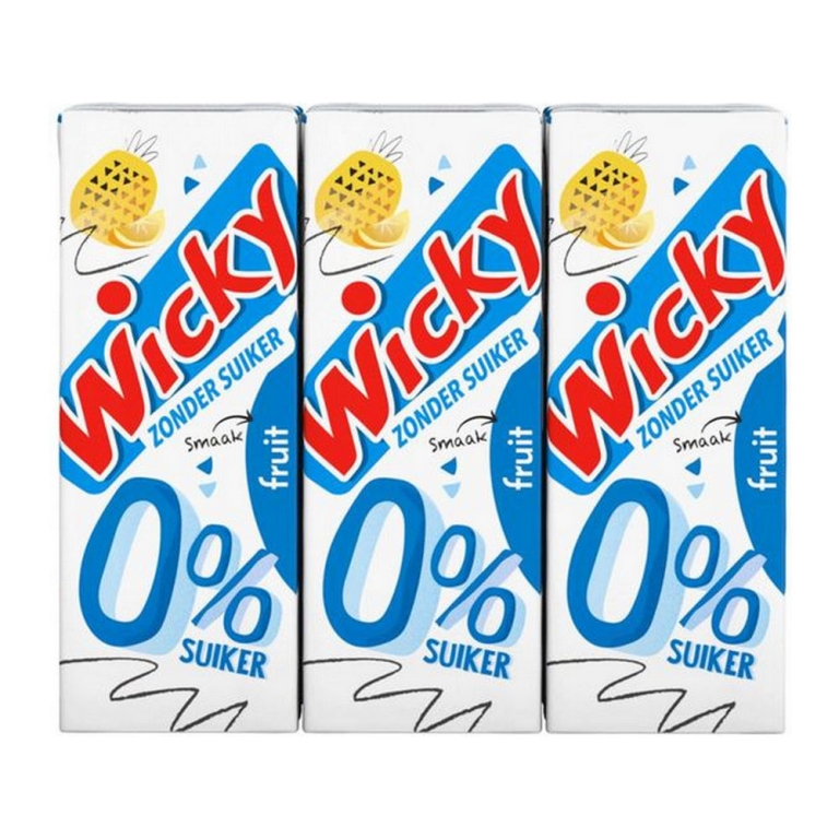 Wicky - Fruit 0% Suiker Pakje 6-pack - 5x 20cl