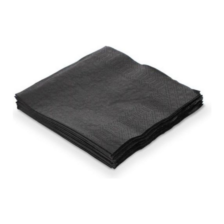 Servet - Zwart 2-laags 33x33cm 1/4 Vouw - 250 stuks