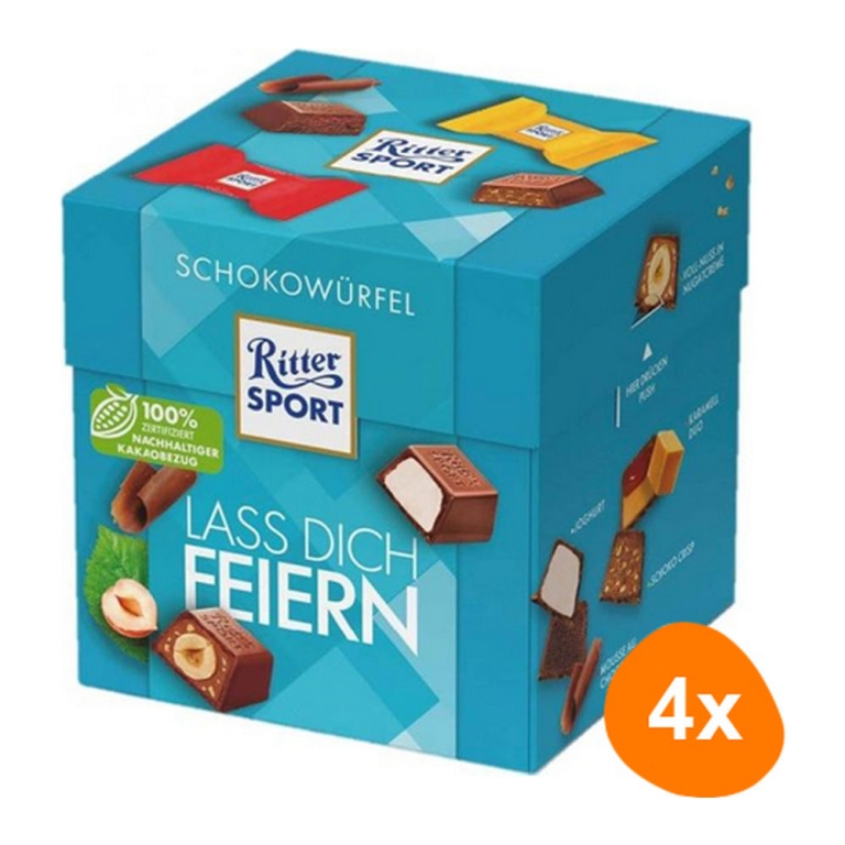 Ritter Sport - Schokowürfel Lass dich Feiern - 4x 176g
