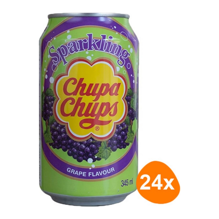 Chupa Chups - Sparkling Grape Soda - 24x 345ml