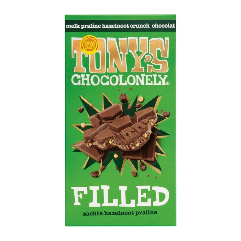 Tony's Chocolonely - Reep Milch Praline Hazlnt. Crunch - 15x 127g