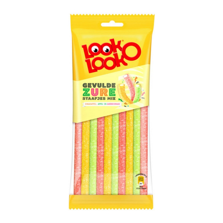 Look-O-Look - Gefüllte Saure Stäbchen Mix Zak - 125g