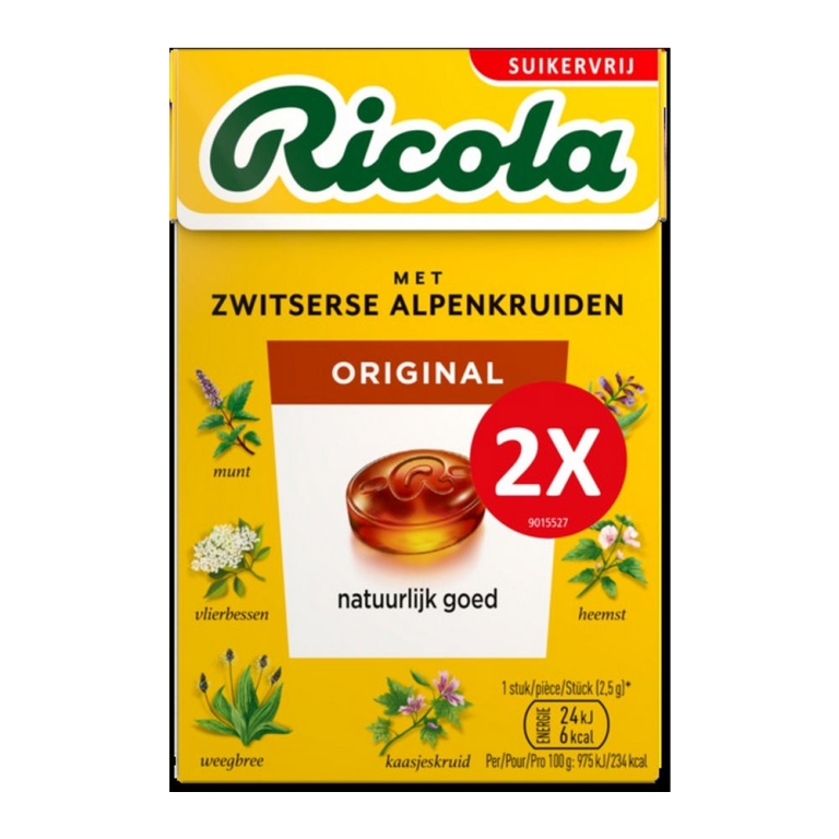 Ricola - Original Zuckerfrei Duopack - 10x 2x 50g