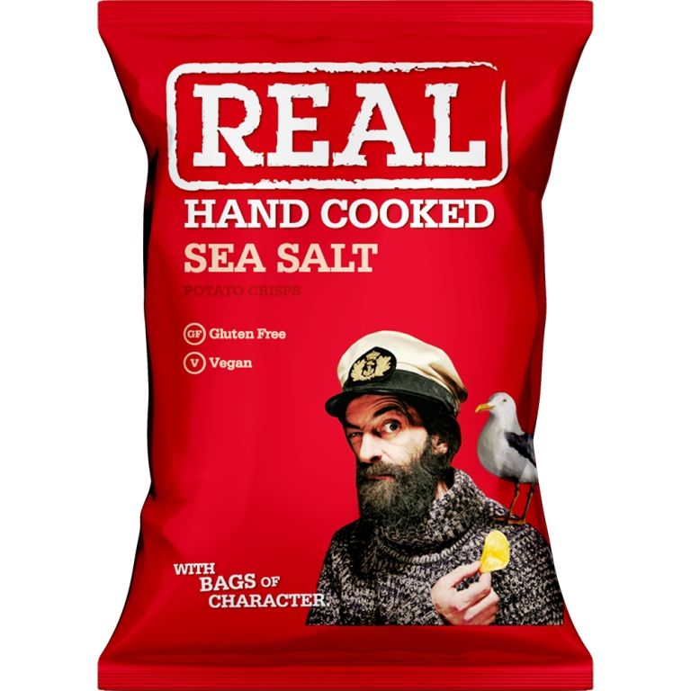 Real Crisps - Sea Salt Crisps Beutel - 10 x 150 Gramm
