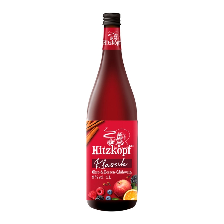 Hitzkopf - Bosvruchten Glühwein 9% Flasche - 6 x 1 Liter