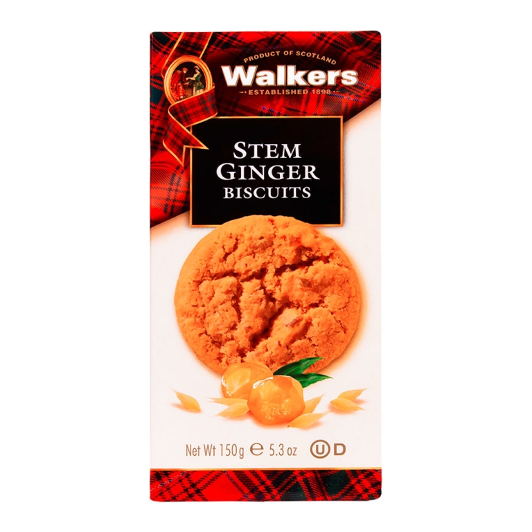 Walkers - Walker's Stem Ginger Biscuits Karton - 12 x 150 Gramm