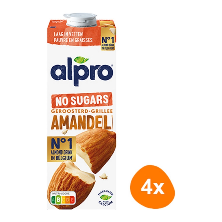Alpro - Mandeldrink Ohne Zucker Geröstet - 4x 1ltr