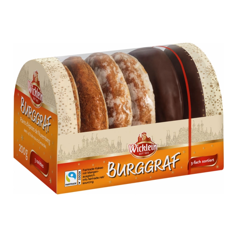 Wicklein - Burggraf Lebkuchen 3 Soorten - 21 x 200 Gramm