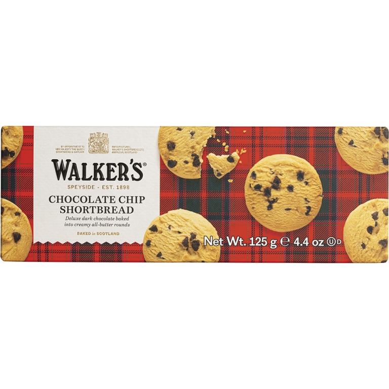 Walkers - Walker's Choc Chip Shortbread Karton - 12 x 125 Gramm