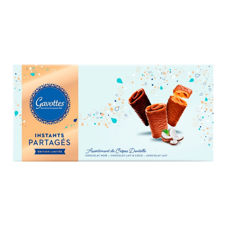 Gavottes - Assortiment Crêpes Dentelle Witte Karton - 240 Gramm