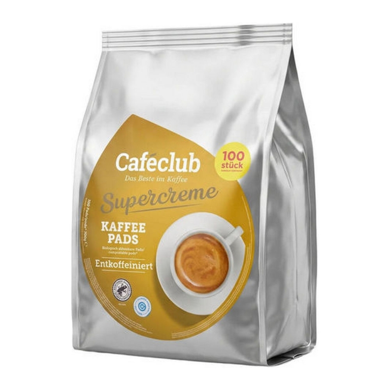 Cafeclub - Supercreme Mega Entkoffeiniert - 8x 100pads