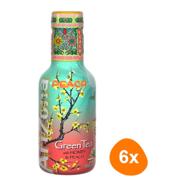 Arizona - Green Tea with Honey & Peach - 6x 500ml