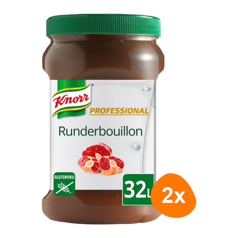 Knorr Professional - Rinder Bouillon Geliert (Ergibt 32ltr) - 2x 800g
