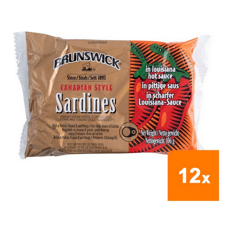 Brunswick - Sardinen in Scharfer Louisiana-Sauce - 12x 106gr
