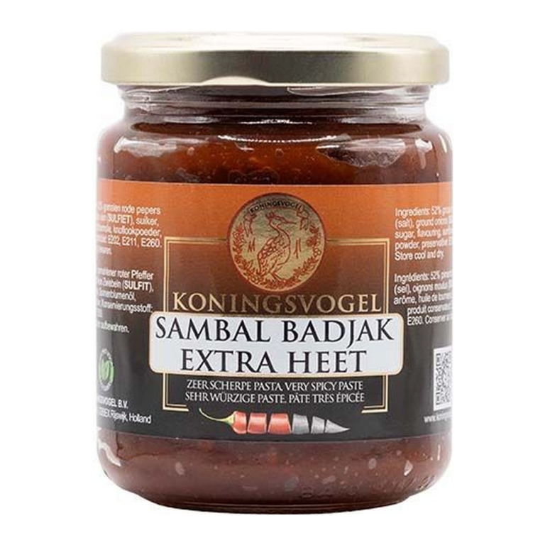 Koningsvogel - Chilipaste/Sambal Badjak Extra Scharf - 280g