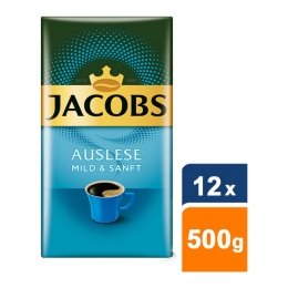 Jacobs - Auslese Mild & Sanft Gemahlener kaffee - 12x 500g