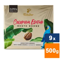 Tchibo - Beste Bohne Colombia Edition Gemahlen - 9x 500g (2x 250g)