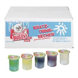Bussy - Kratzeis Trinkbecher Mix - 40x 200ml