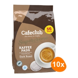 Caféclub - Supercreme Kaffeepads Dark Roast - 10x 36 pads