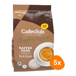 Caféclub - Supercreme Kaffeepads Dark Roast - 5x 56 pads