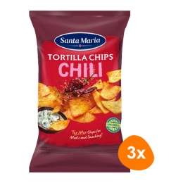 Santa Maria - Tortilla Chips Chili - 3x 475g