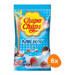 Chupa Chups - Lutscher Milky - (Nachfüllbeutel) - 6x 120er