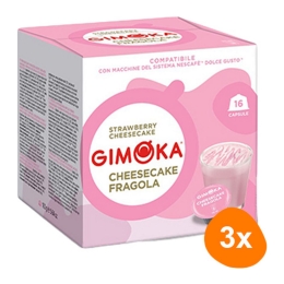 Gimoka - Cheesecake Fragola - 3x 16 Kapseln