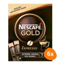 Nescafé - Gold Espresso Löslicher Kaffee - 6x 25 Sticks