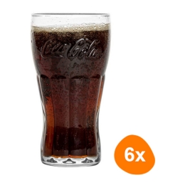 Coca-Cola - Relief-Glas 200ml - 6-er Set