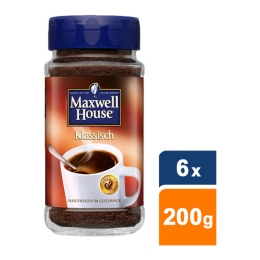 Maxwell House - Klassisch Löslicher Kaffee - 6x 200g