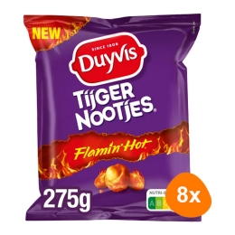 Duyvis - Tiger Nüsse Flamin' Hot - 8x 275g