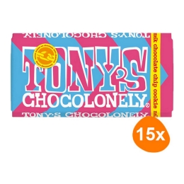 Tony's Chocolonely - Vollmilchschokolade Chip Cookie - 15x 180g