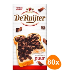De Ruijter - Zartbitter Schokoladen Flocken - 80x 15g