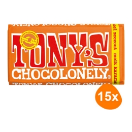 Tony's Chocolonely - Vollmilchschokolade Karamell Meersalz - 15x 180g