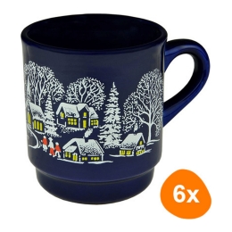 VanWell - Glühweinbecher (Blau) 200ml - 6-er Set