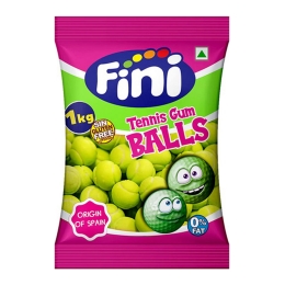 Fini - Tennis Balls Bubble Gum - 1kg