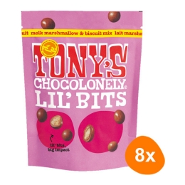 Tony's Chocolonely - Lil’Bits Vollmilch Marshmallow & Keks Mischung - 8x 120g