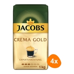 Jacobs - Expertenröstung Crema Gold Bohnen - 4x 1kg