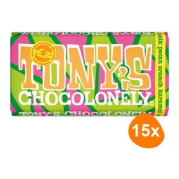 Tony's Chocolonely - Vollmilchschokolade Pekan Crunch Karamell - 15x 180g