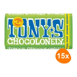 Tony's Chocolonely - Zartbitterschokolade Mandel Meersalz - 15x 180g