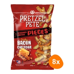 Pretzel Pete - Smokey Bacon Chedder Pretzel Pieces - 8x 160g