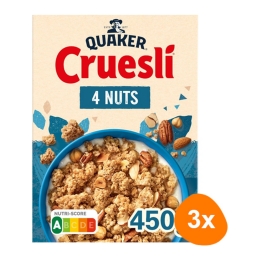 Quaker - Cruesli 4 Nüsse - 3x 450g