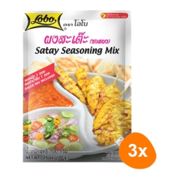 Lobo - Saté-Würzmischung für Marinade und Sauce - 3x 100g