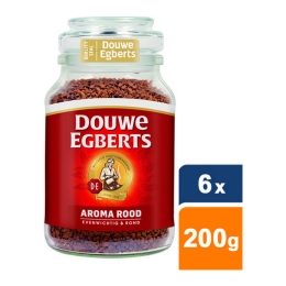Douwe Egberts - Aroma Rood löslicher Kaffee - 6x 200g