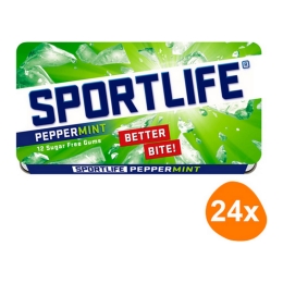 Sportlife - Peppermint Kaugummi Ohne Zucker - 24x 12er