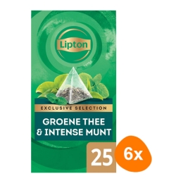 Lipton - Exclusive Selection Grüner Tee & Intensive Minze - 6x 25 Teebeutel